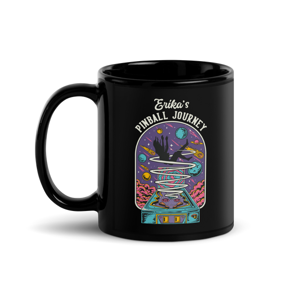 Erika's Pinball Journey - Black Mug