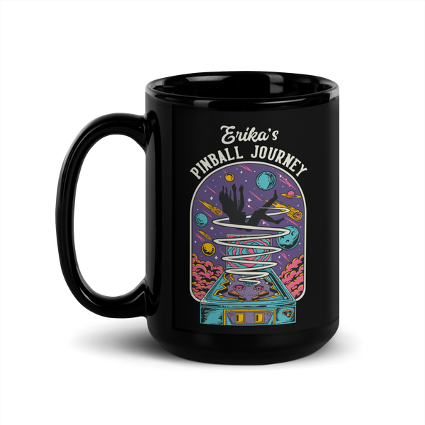 Erika's Pinball Journey - Black Mug