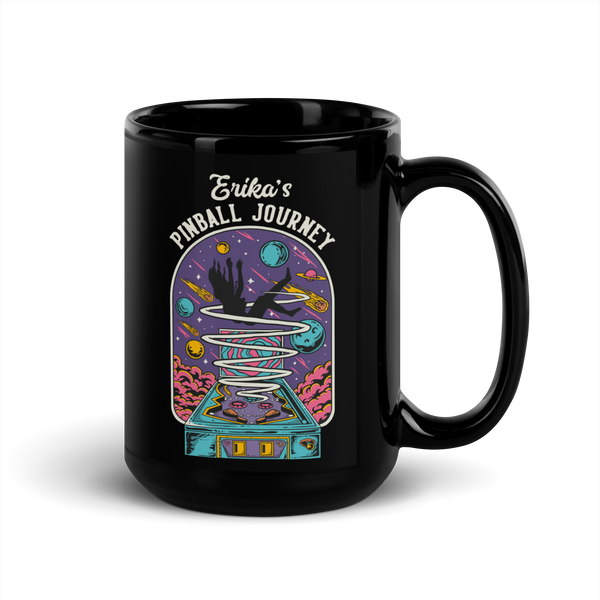Erika's Pinball Journey - Black Mug