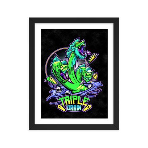 Triple Drain Hydra - Framed poster