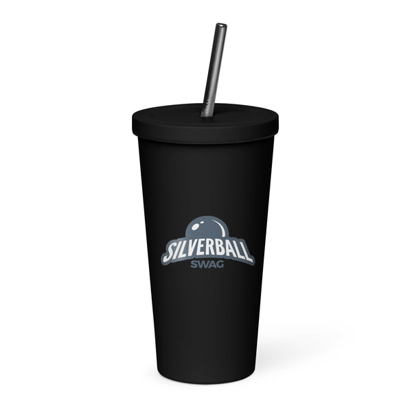Silverball Swag - Insulated tumbler with a straw