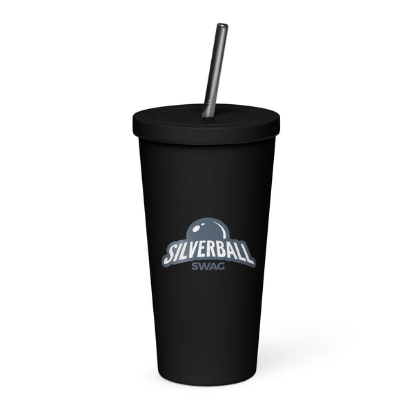 Silverball Swag - Insulated tumbler with a straw