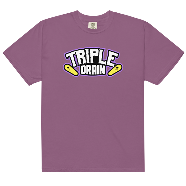 Triple Drain (White) - Heavyweight T-shirt