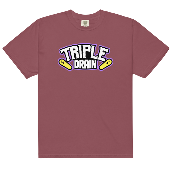Triple Drain (White) - Heavyweight T-shirt
