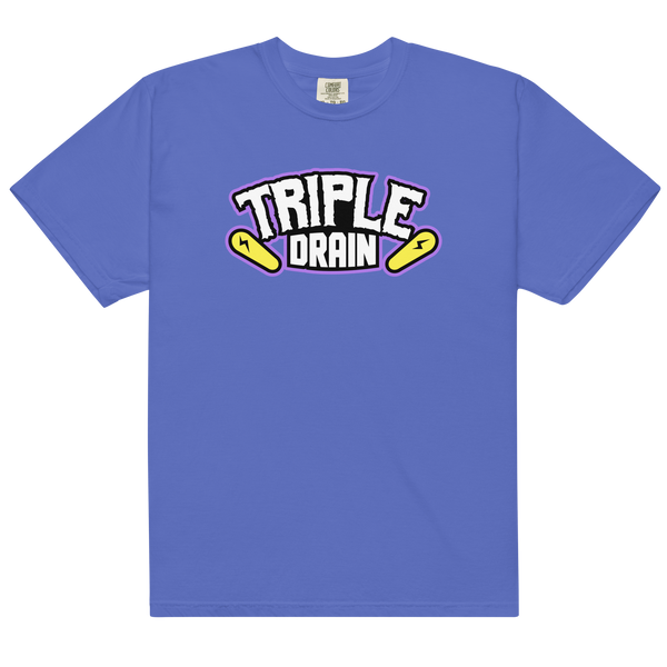 Triple Drain (White) - Heavyweight T-shirt