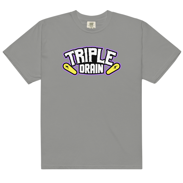Triple Drain (White) - Heavyweight T-shirt