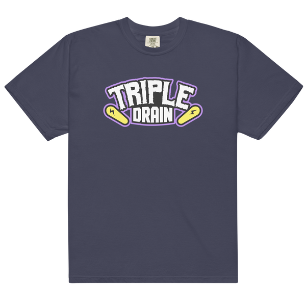 Triple Drain (White) - Heavyweight T-shirt