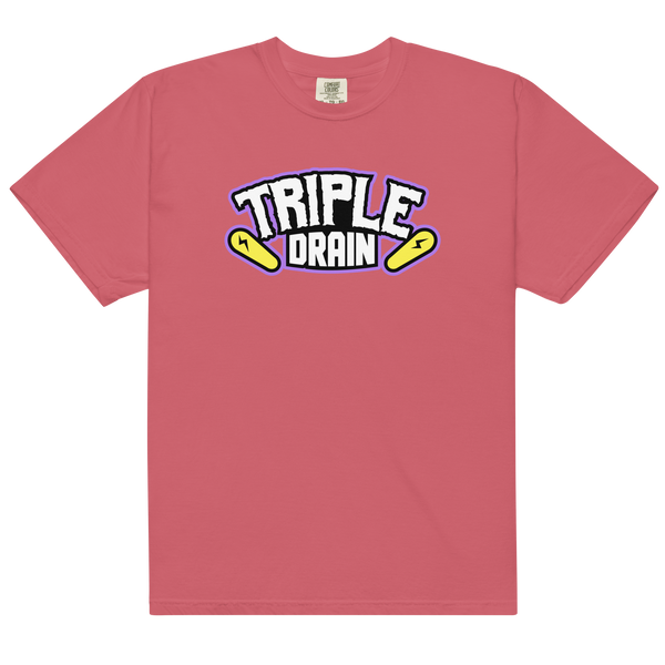 Triple Drain (White) - Heavyweight T-shirt