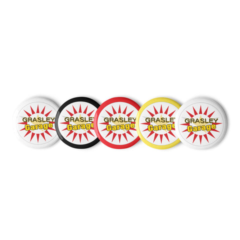 Grasley Garage - Set of pin buttons