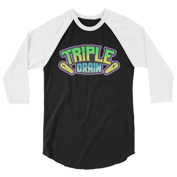 Triple Drain (Full Color) - 3/4 Sleeve Shirt