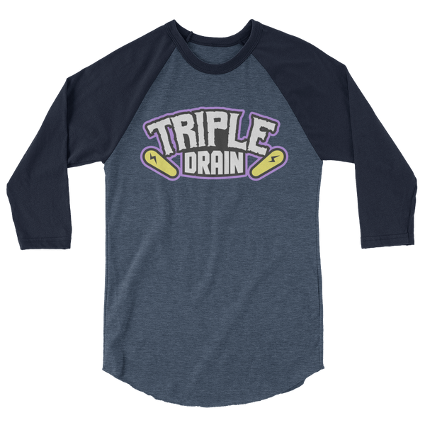 Triple Drain (White) - 3/4 Sleeve Shirt