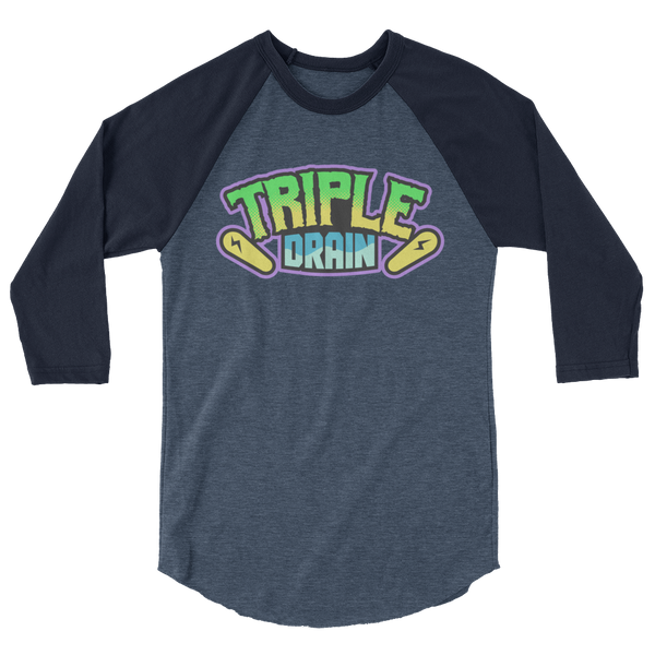 Triple Drain (Full Color) - 3/4 Sleeve Shirt