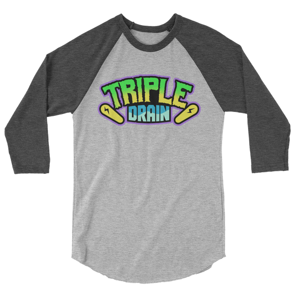 Triple Drain (Full Color) - 3/4 Sleeve Shirt