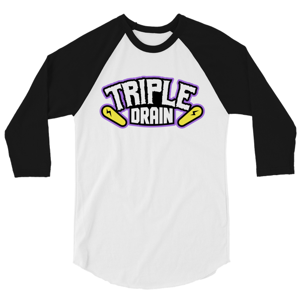 Triple Drain (White) - 3/4 Sleeve Shirt