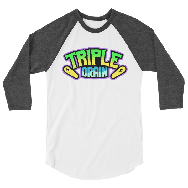Triple Drain (Full Color) - 3/4 Sleeve Shirt