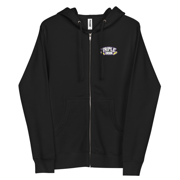 Triple Drain Hydra (White Front - Full Color Back) - Zip Hoodie