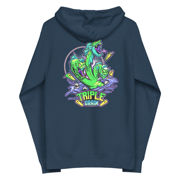 Triple Drain Hydra (White Front - Full Color Back) - Zip Hoodie