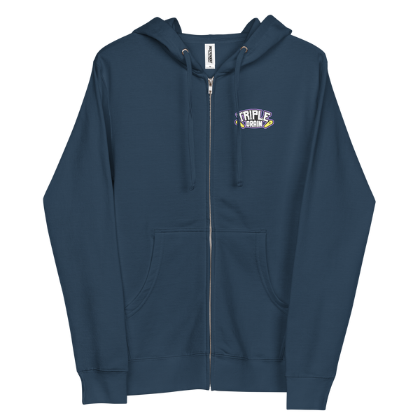 Triple Drain Hydra (White Front - Full Color Back) - Zip Hoodie
