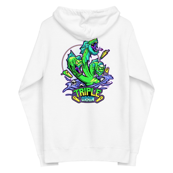 Triple Drain Hydra (White Front - Full Color Back) - Zip Hoodie