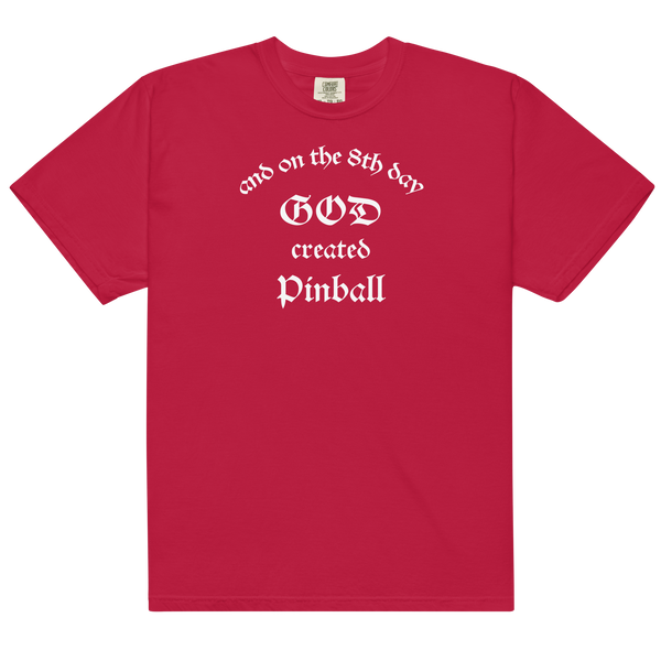 God Created Pinball - Heavyweight t-shirt