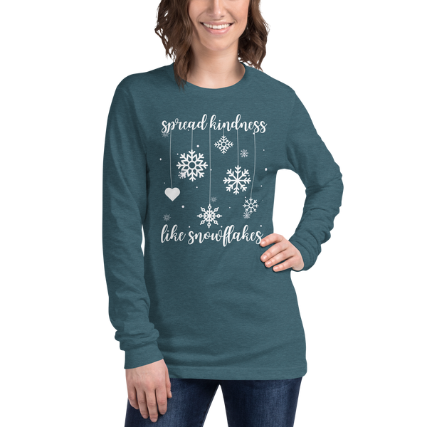 Spread Kindness Like Snowflakes - Unisex Long Sleeve Tee
