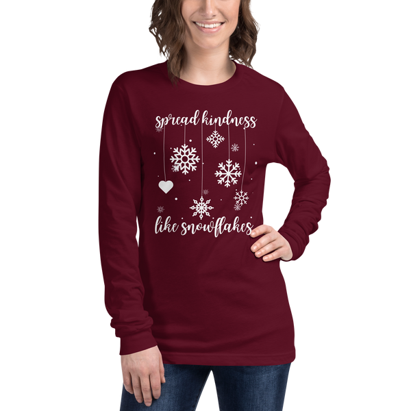 Spread Kindness Like Snowflakes - Unisex Long Sleeve Tee