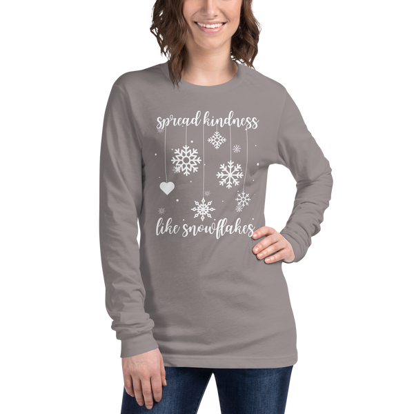 Spread Kindness Like Snowflakes - Unisex Long Sleeve Tee