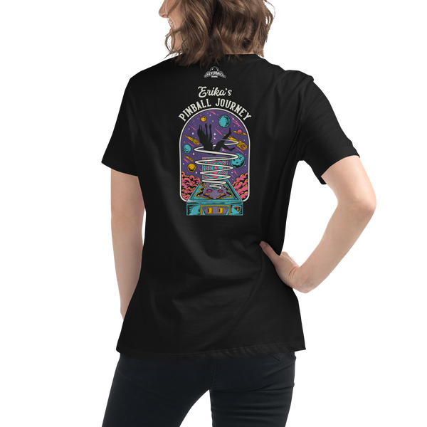 Erika's Pinball Journey Silhouette - Women's Relaxed T-Shirt