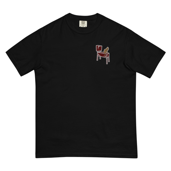 Pinball Cats - Embroidered Heavyweight T-shirt