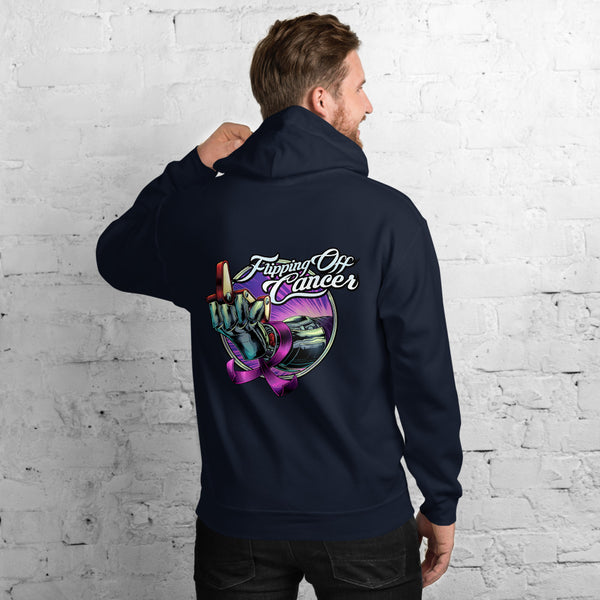 Flipping Off Cancer - Hoodie - Silverball Swag