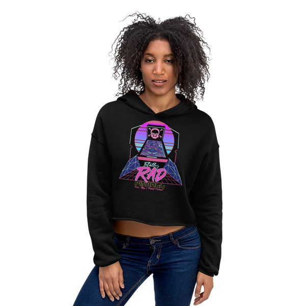 Poor Man's Pinball Podcast RAD - Crop Hoodie - Silverball Swag