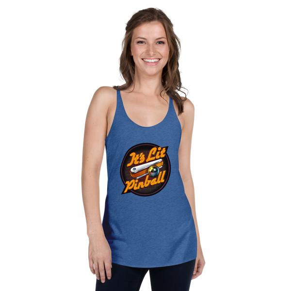 It's Lit Pinball - Women's Racerback Tank - Silverball Swag