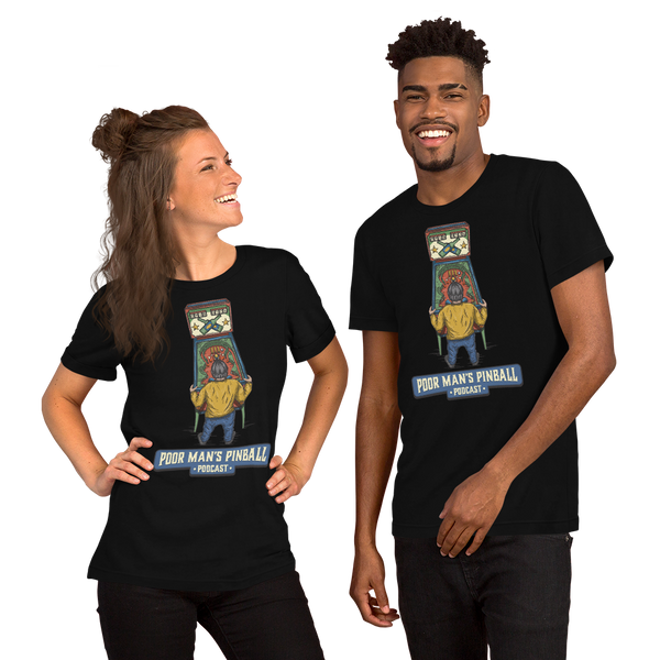 Poor Man's Pinball Podcast Retro - Super Soft Unisex T-shirt - Silverball Swag