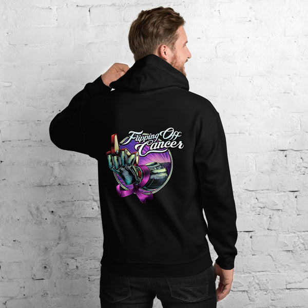 Flipping Off Cancer - Hoodie - Silverball Swag