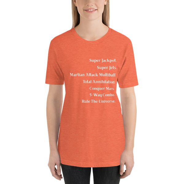 Attack From Mars AFM Objectives - Pinball Shirt - Silverball Swag