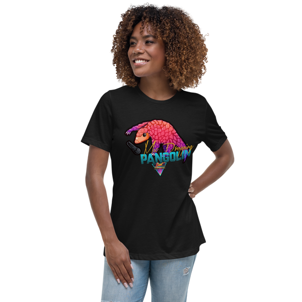 Mic Dropping Pangolin - Women's Relaxed T-Shirt - Silverball Swag