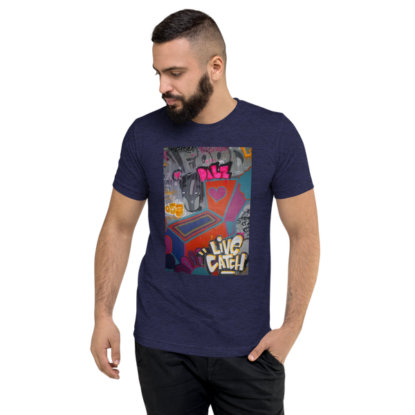 LiveCatchPinball Camiseta Grafitte - Premium T-Shirt - Silverball Swag