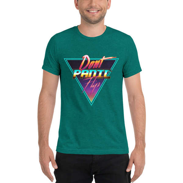 Don't Panic Flip - Premium Tri-Blend T-shirt - Silverball Swag