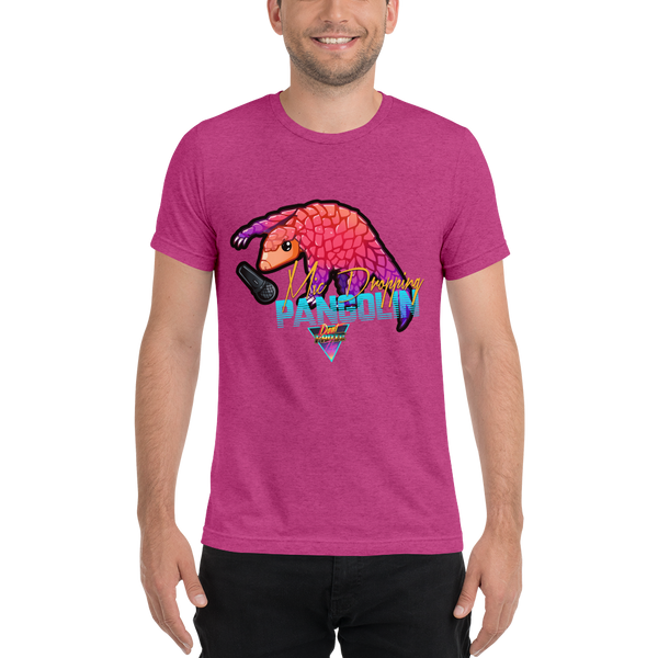 Mic Dropping Pangolin - Premium Tri-Blend T-Shirt - Silverball Swag