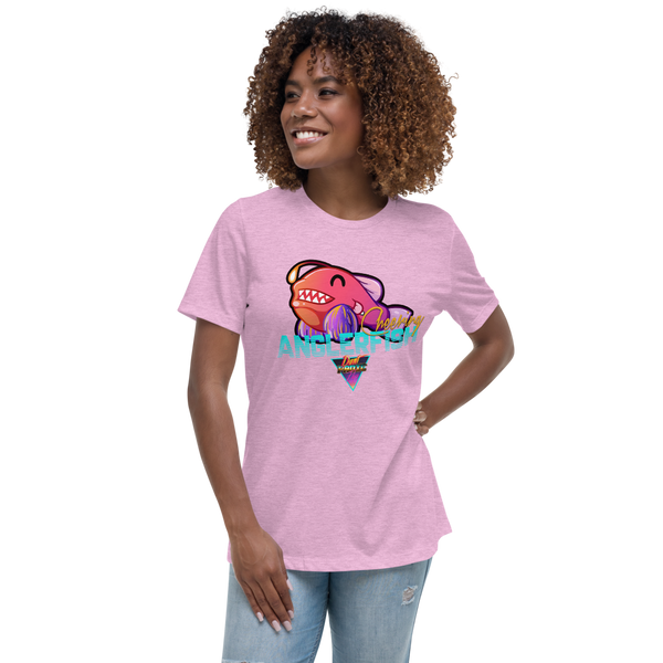 Cheering Angler Fish - Women's Relaxed T-Shirt - Silverball Swag