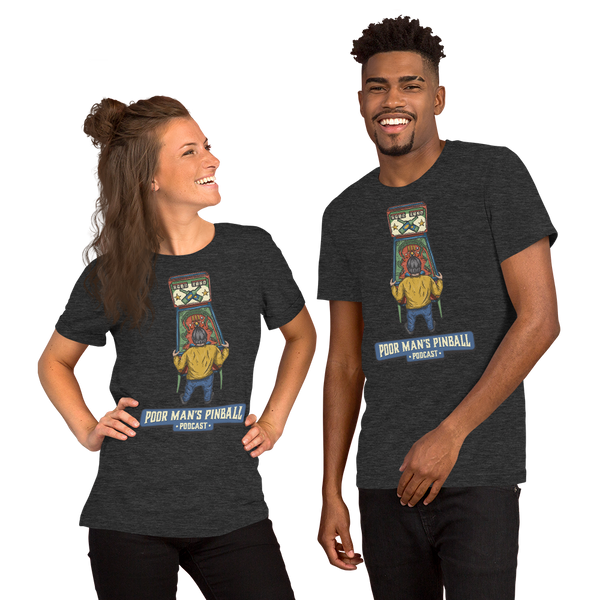 Poor Man's Pinball Podcast Retro - Super Soft Unisex T-shirt - Silverball Swag
