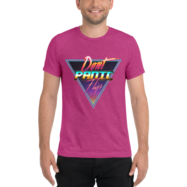 Don't Panic Flip - Premium Tri-Blend T-shirt - Silverball Swag