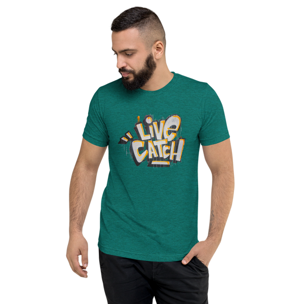 LiveCatchPinball Graffiti Logo - Premium T-Shirt - Silverball Swag