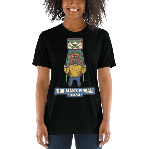 Poor Man's Pinball Podcast Retro - Premium Tri-blend T-shirt - Silverball Swag