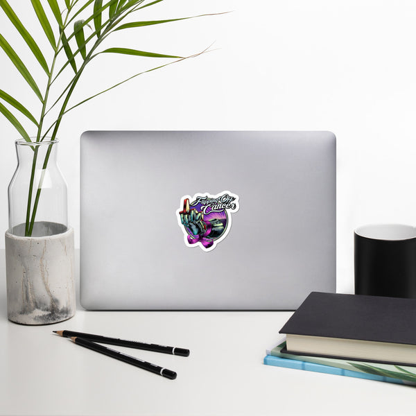 Flipping Off Cancer - Stickers - Silverball Swag