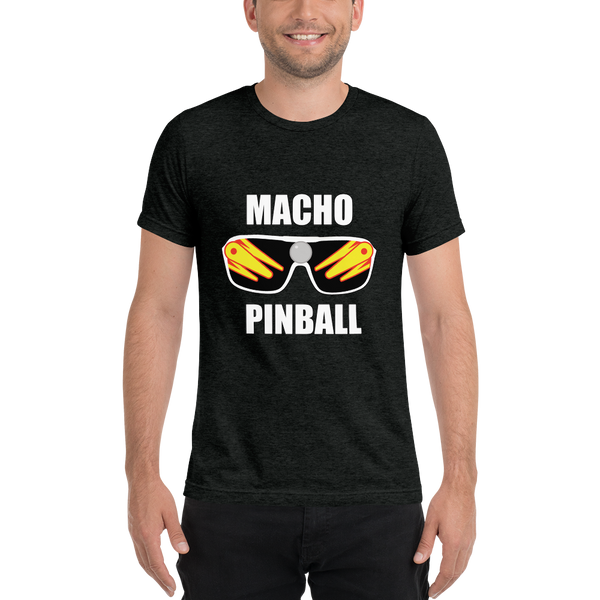 Macho Pinball - Premium Tri-Blend T-shirt - Silverball Swag