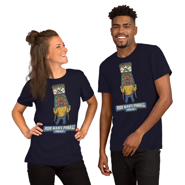 Poor Man's Pinball Podcast Retro - Super Soft Unisex T-shirt - Silverball Swag