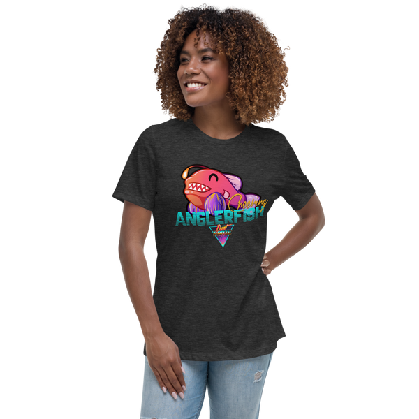 Cheering Angler Fish - Women's Relaxed T-Shirt - Silverball Swag