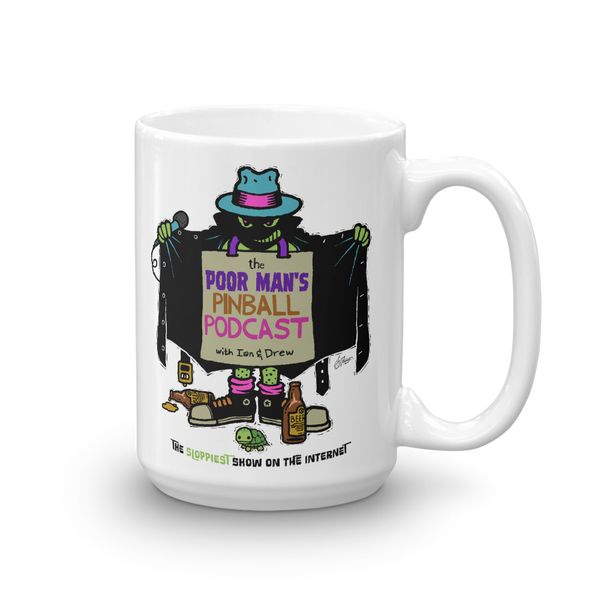Poor Man's Pinball Podcast Franchi Design - Mug - Silverball Swag
