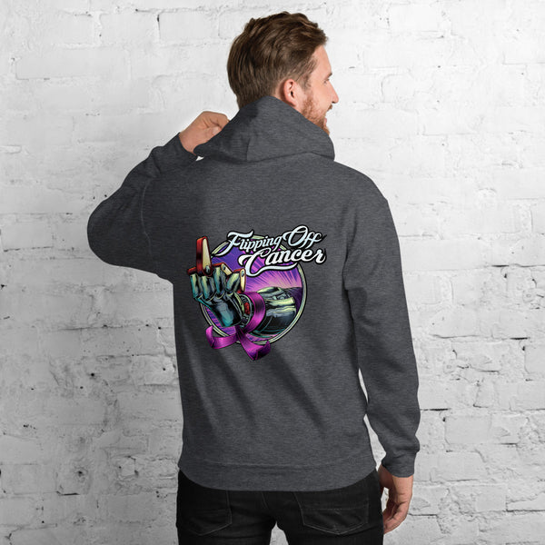 Flipping Off Cancer - Hoodie - Silverball Swag